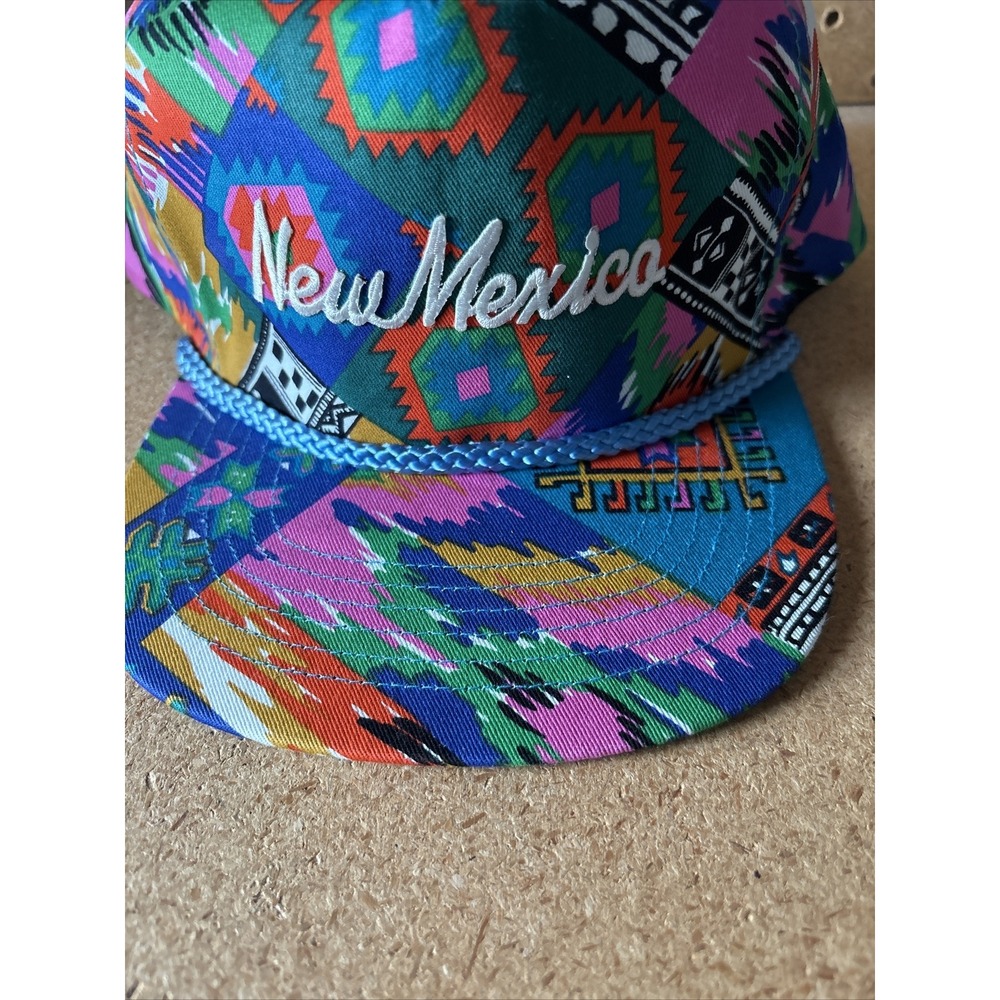 San Sun Vintage New Mexico Rope Aztec Trucker Hat Taiwan NEVER WORN - Picture 3 of 8